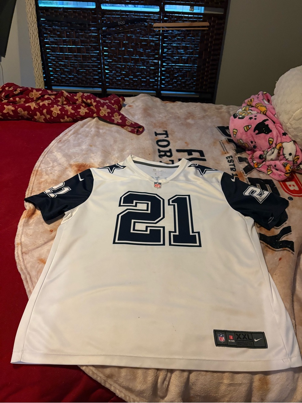 Men's Dallas Cowboys Ezekiel Elliott Nike White Color Rush Legend Jersey